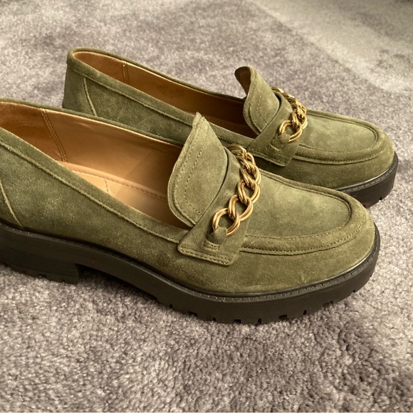Sam Edelman 8.5 M, Taelor lug sole suede loafer in olive - Picture 1 of 9